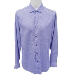 Horst SZ 16 Slim Fit Cotton Purple & White Men's Button Up Shirt